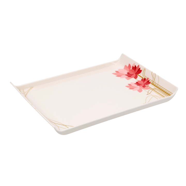 Melamine Boat Serving Tray With Wide Handles - Lightweight Tough Material 38.1X26.7X2.0 Cm - Souk Al RasServing Dishes Trays & Platters