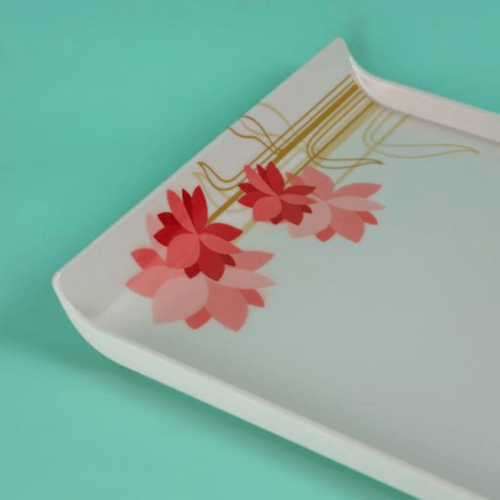 Melamine Boat Serving Tray With Wide Handles - Lightweight Tough Material 38.1X26.7X2.0 Cm - Souk Al RasServing Dishes Trays & Platters