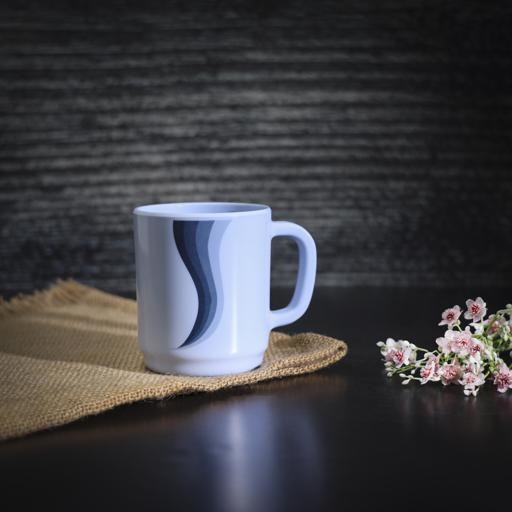 Melamine Super Rays Handle Cup - Large Coffee & Tea Mug Blue - Souk Al RasCups & Mugs