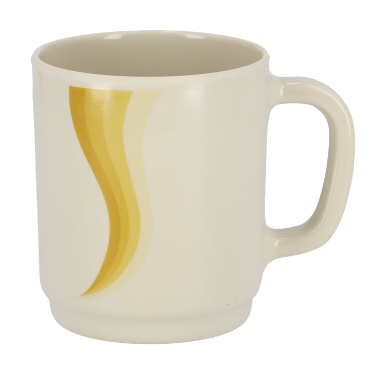 Melamine Super Rays Handle Cup - Large Coffee & Tea Mug Orange - Souk Al RasCups & Mugs