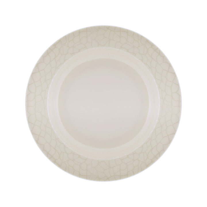 Melamine Ware Deep Plate - White Pearl 20cm - Souk Al RasDinnerware