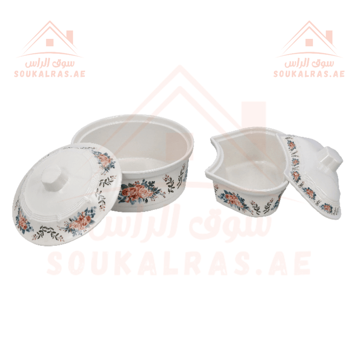 Melamine Ware Rotating Serving Tray - White - Souk Al RasServeware Accessories