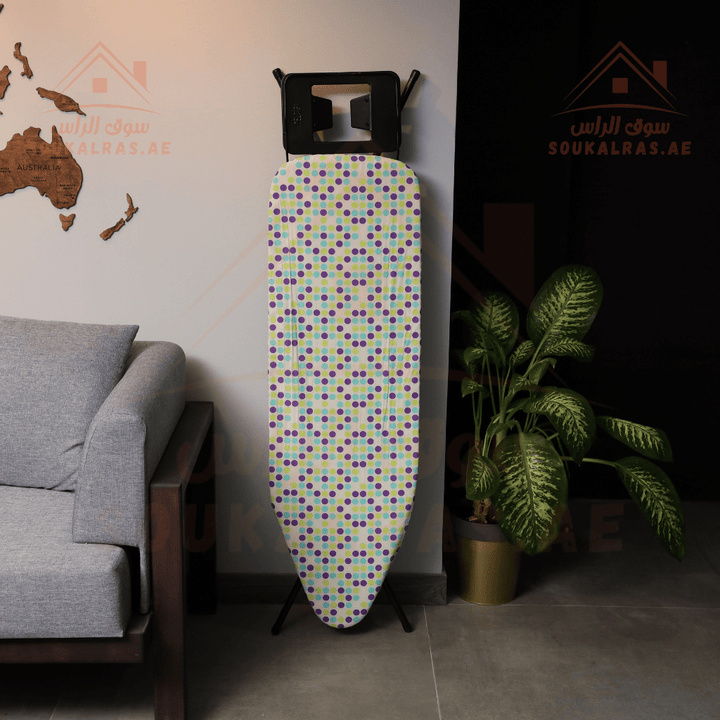 Mesh Top Ironing Board | Floral Print | Heat Resistant | 4 - Position Adjustable Height - Souk Al RasHousehold