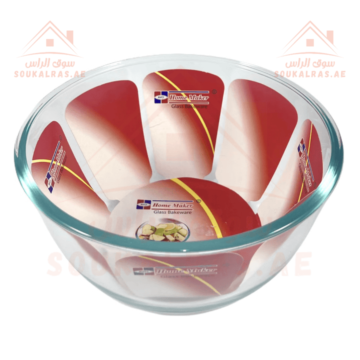 Mixing and Baking Glass Tray 1.5L | Durable Clear Bakeware | Ideal for Prep and Serving | Made in Turkey - Souk Al Ras