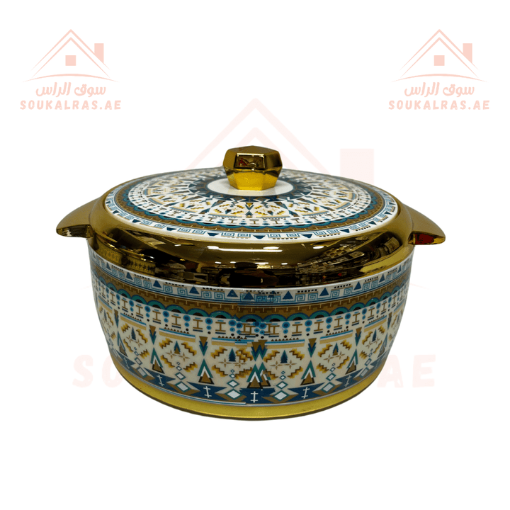 طقم حرارات جامبو عازلة للحرارة من مودوير مرحبا - طقم من 9 قطع مع 3 أغطية زجاجية و 3 أغطية بلاستيكية (2.5, 3.5, 4) لتر- صناعة هندية اصلية