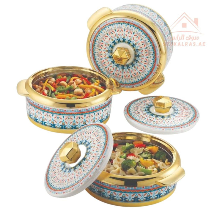 Modware Venice Marhaba Insulated Casserole Set 1500ml, 2000ml, 2500ml - Keeps Food Warm for hours| Made in India - Souk Al RasHot Pot & Casserole