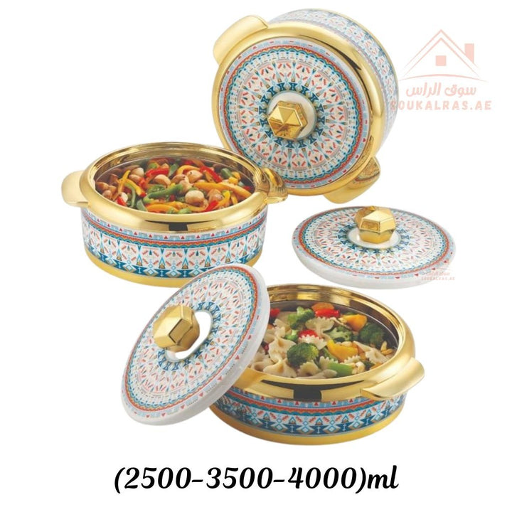 Modware Venice Marhaba Insulated Casserole Set 2500ml, 3500ml, 4000ml - Keeps Food Warm for hours| Made in India - Souk Al RasHot Pot & Casserole
