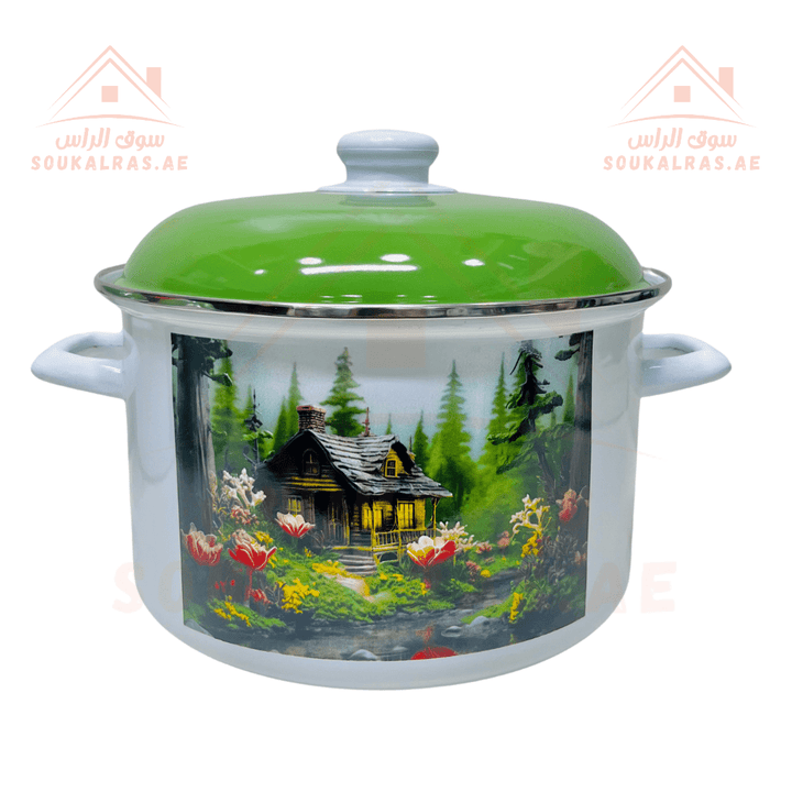 Mountain Cabin Enamel Cookware Set 10 Pieces - High Quality Enamel - Souk Al RasCookware Sets