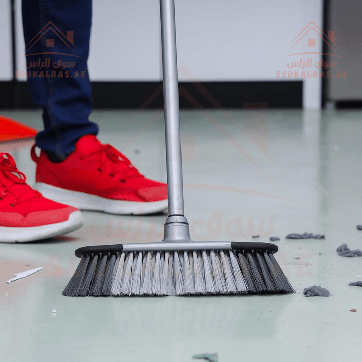 Multi - Function Floor Broom with Powerful Handle | Efficient Floor Cleaning Tool - Souk Al RasHousehold