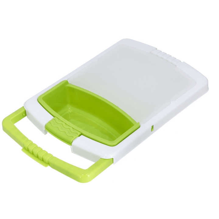 Multi - Functional Chopping Board with Container - PP Material - Storage Tray & Washing/Draining Basket - Adjustable Length - Souk Al RasKitchen Accessories