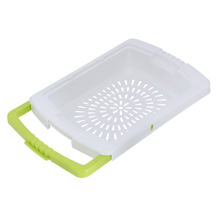 Multi - Functional Chopping Board with Container - PP Material - Storage Tray & Washing/Draining Basket - Adjustable Length - Souk Al RasKitchen Accessories