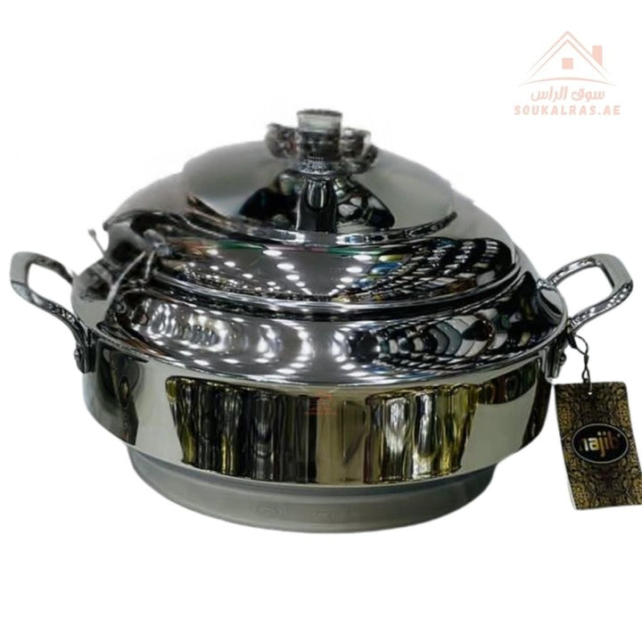 Najib Premium Stainless Steel Hot Pot Set | 4 - Piece Insulated Casserole Set | Elegant Polished Design | Keeps Food Warm for Hours | Durability Rust - resistant and long - lasting - Souk Al Ras