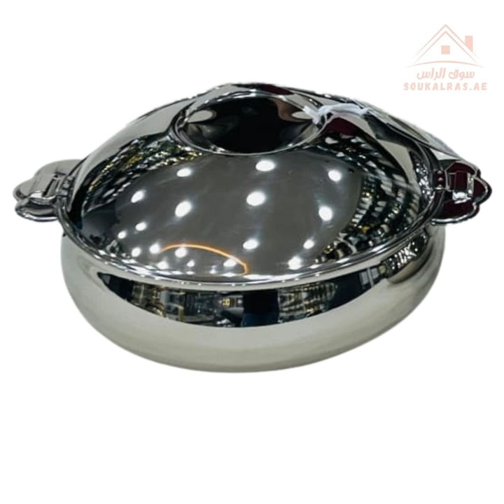 Najib Stainless Steel Hot Pot Set | Double Wall Insulated | Elegant Mirror Finish | Keeps Food Hot & Fresh - Souk Al Ras
