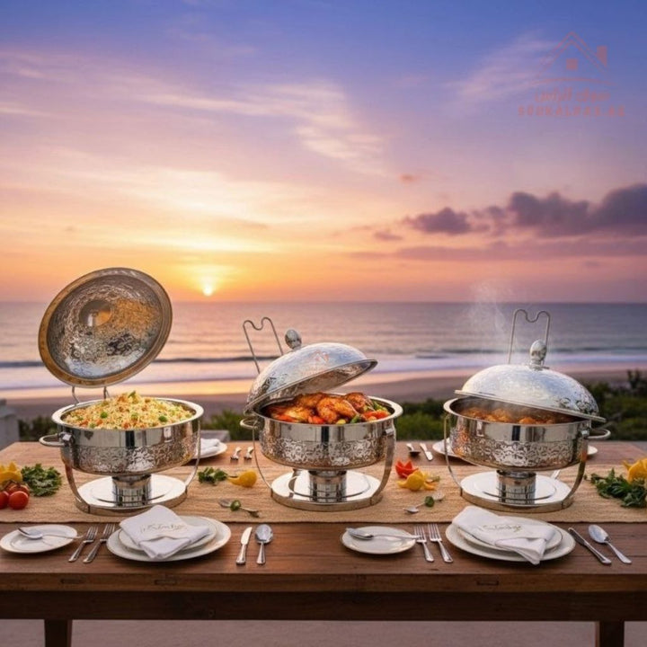 Najib Stainless Steel Insulated Food Warmer |Available in 4000ml – 6000ml – 8000ml| Luxury Buffet Hot Pot - Souk Al Ras
