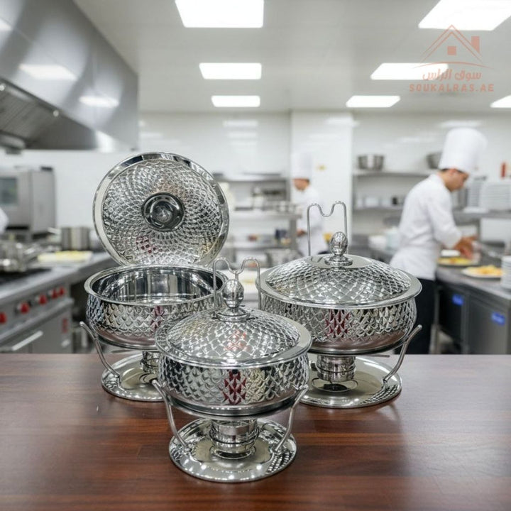Najib Stainless Steel Insulated Food Warmer |Available in 4000ml – 6000ml – 8000ml| Luxury Buffet Hot Pot - Souk Al Ras