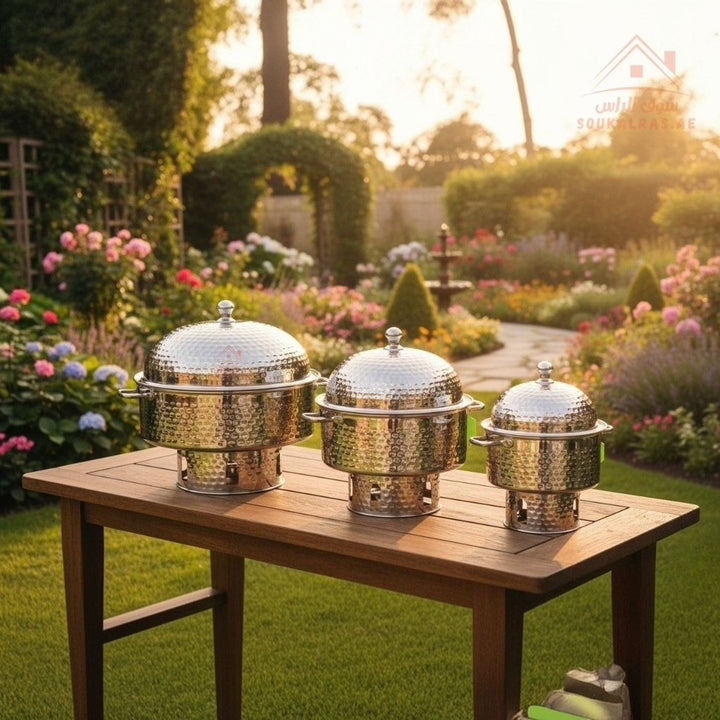 Najib Stainless Steel Insulated Food Warmer |Available in 4000ml – 6000ml – 8000ml| Luxury Buffet Hot Pot - Souk Al Ras