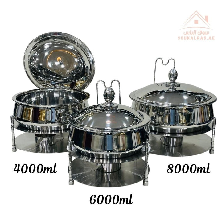 Najib Stainless Steel Insulated Food Warmer |Available in 4000ml – 6000ml – 8000ml| Luxury Buffet Hot Pot - Souk Al Ras