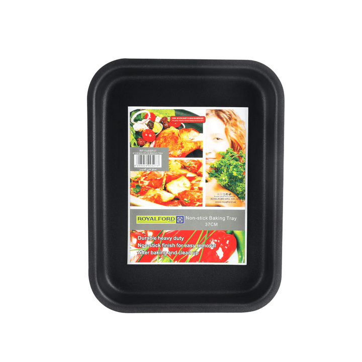 Non - Stick Aluminium Baking Tray - Large Roaster Pan - Non - Stick Coating 2L - 37x27cm - Souk Al RasBakeware