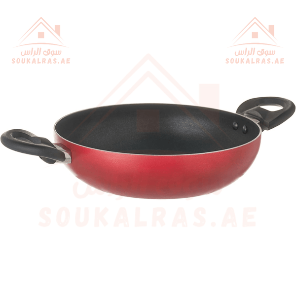 Non - Stick Deep Wok Pan, 24cm, Aluminum Ceramic, Multiple Colors - Souk Al RasPots & Pans