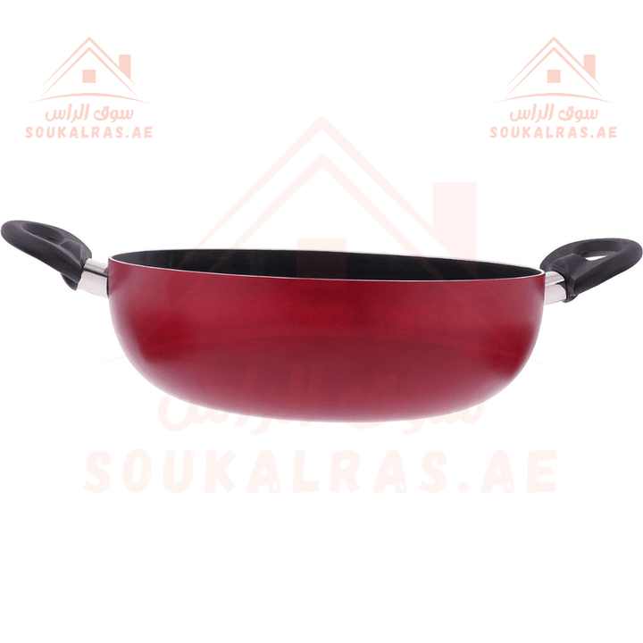 Non - Stick Wok Pan, 28 cm, Aluminum Ceramic, Multiple Colors - Souk Al RasPots & Pans