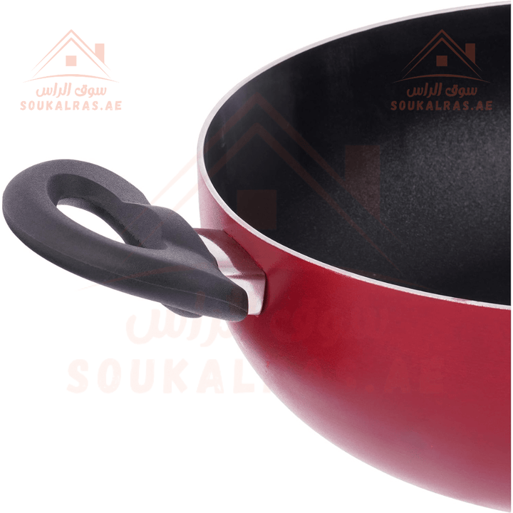 Non - Stick Wok Pan, 28 cm, Aluminum Ceramic, Multiple Colors - Souk Al RasPots & Pans