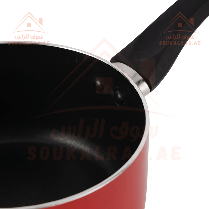 Nonstick Cookware Set includes a 16cm diameter pot with lid and a 24cm diameter frying pan. - Souk Al RasPots & Pans