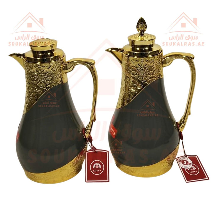 NORA Luxury Set of 2 Arabic Coffee Dallahs | Elegant Thermal Flask | Available in Multiple Colors - Durable & Stylish. - Souk Al Ras