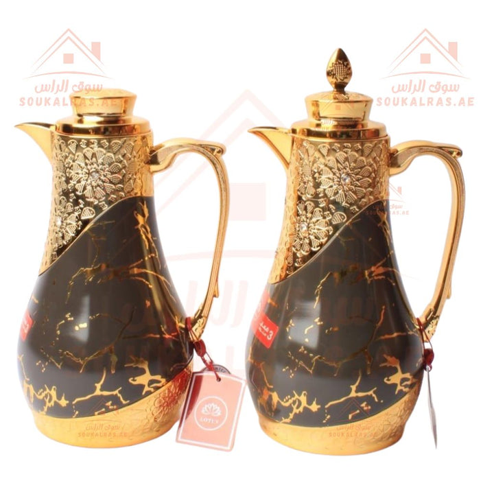 NORA Luxury Set of 2 Arabic Coffee Dallahs | Elegant Thermal Flask | Available in Multiple Colors - Durable & Stylish. - Souk Al Ras