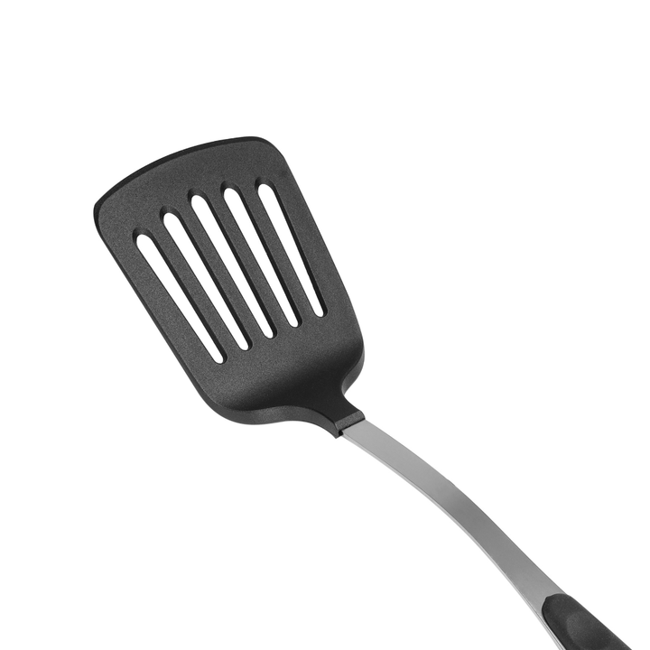 Nylon Slotted Spatula with Steel Handle - Souk Al RasSpatulas Whisks & Turning Spoons