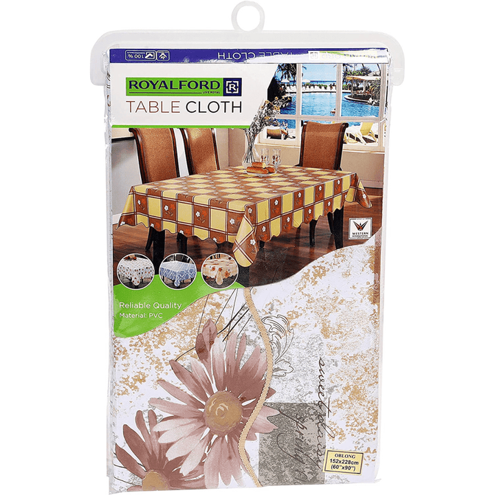 Oblong Table Cloth White 152X228CM - Souk Al RasTablecloths & Place Mats