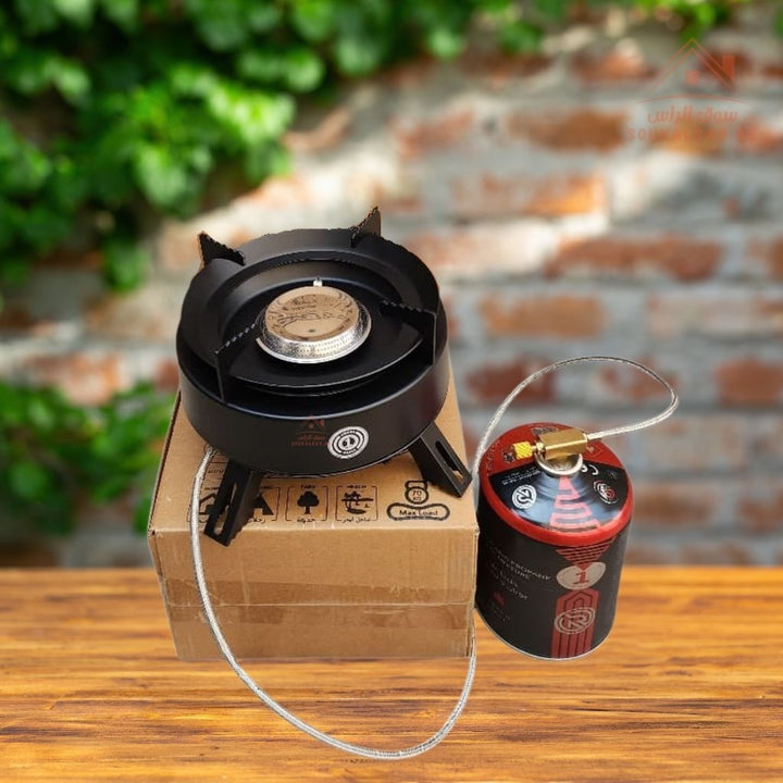 OMEGA KOREA RAYS RACER Edition Portable Camping Gas Stove | High - Efficiency Outdoor Burner | Compact Design with Carry Case | Ideal for Camping, BBQ & Travel Cooking - Souk Al Ras