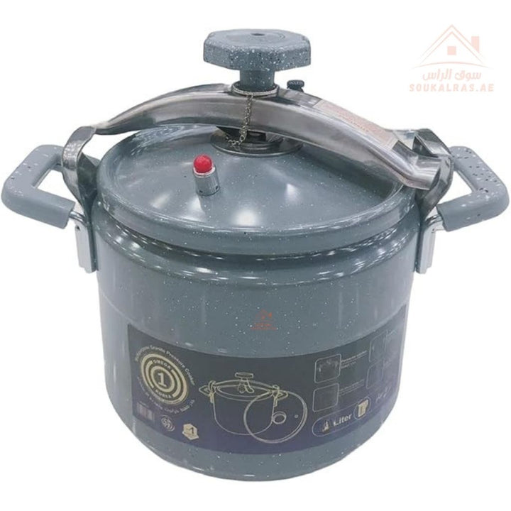 Omega1 Deep Granite Pressure Cooker Comes With Two Lids One Granite and One Glass – Durable Non - Stick Cooker| Heat Resistant & Stylish Design - Souk Al Ras