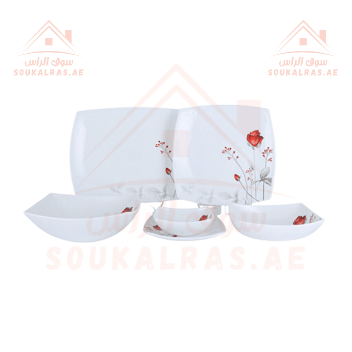 Opal Ware Dinner Set - Floral Design Plates, Bowls 27Pcs - Souk Al RasDinnerware Sets