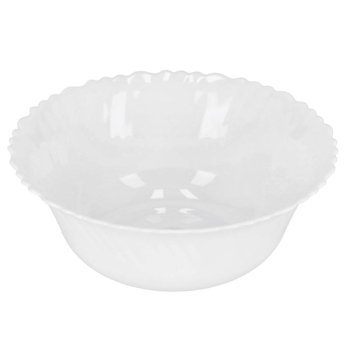 Opal Ware Spin Bowl - White 11cm | Food - Grade for Fruits, Veggies, Desserts & Snacks - Souk Al RasDinnerware