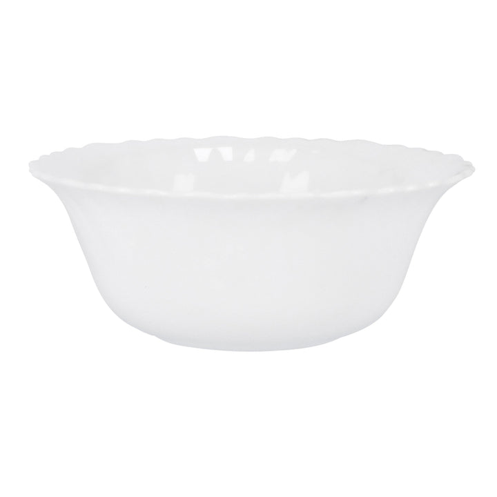 Opal Ware Spin Bowl - White 11cm | Food - Grade for Fruits, Veggies, Desserts & Snacks - Souk Al RasDinnerware