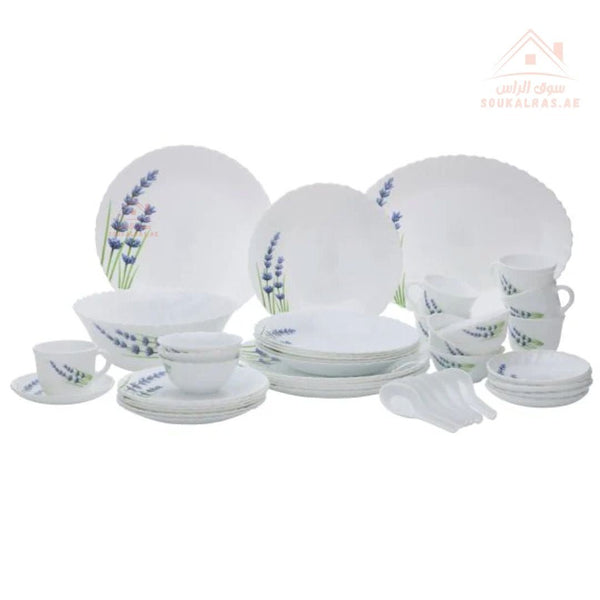 Opalware Dinner Set with Elegant lavander Design 44Pcs - Souk Al RasDinnerware Sets