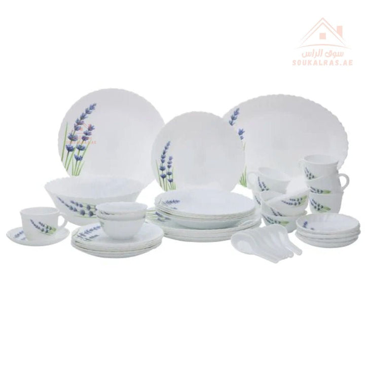 Opalware Dinner Set with Elegant lavander Design 44Pcs - Souk Al RasDinnerware Sets