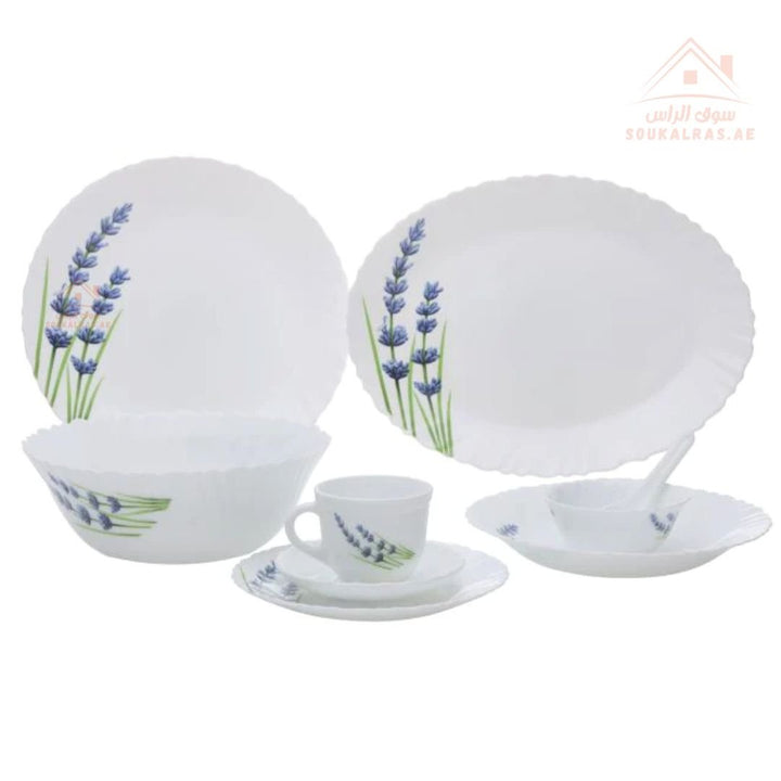 Opalware Dinner Set with Elegant lavander Design 44Pcs - Souk Al RasDinnerware Sets