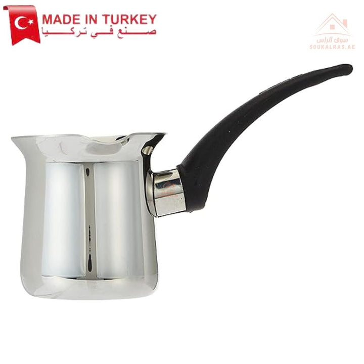 Orbit Stainless Steel Coffee Pot | 4 - Cup Turkish Coffee Maker | Heat - Resistant Handle - Made In Turkey - Souk Al Ras