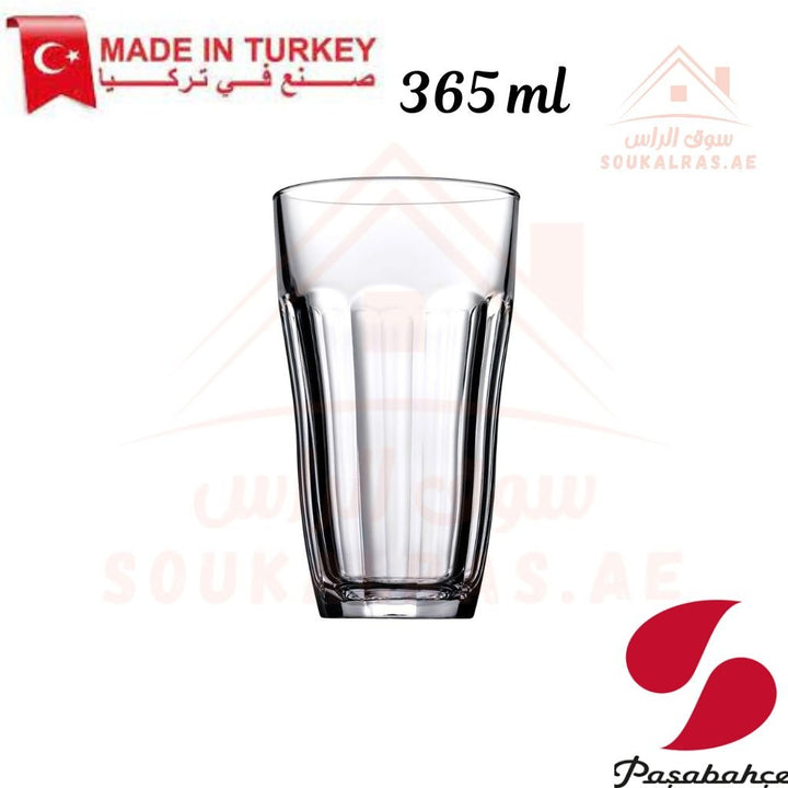 Pasabahce BAROQUE Tumbler Glass Set | 3 - Piece 365 ml | Premium Clear Glassware - Elegant & Minimalist Design - Versatile Use. - Souk Al Ras