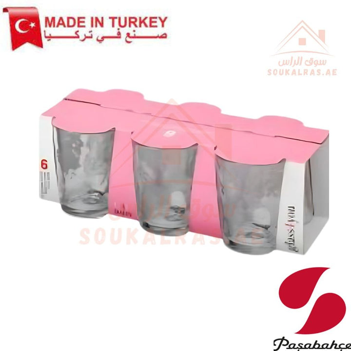 Paşabahçe DAISY 6 - Piece Versatile Use Glass Tumbler Set |Lightweight & Sturdy – Comfortable grip - Premium Drinkware for Home. - Souk Al Ras