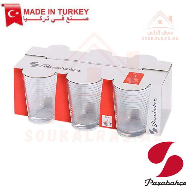 Paşabahçe DORO 6 - Piece Versatile Use Glass Tumbler Set |Lightweight & Sturdy – Comfortable grip - Premium Drinkware for Home. - Souk Al Ras