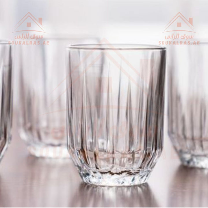 Paşabahçe ECHO 6 - Piece Versatile Use Glass Tumbler Set 250 ml |Lightweight & Sturdy – Comfortable grip - Premium Drinkware for Home. - Souk Al Ras