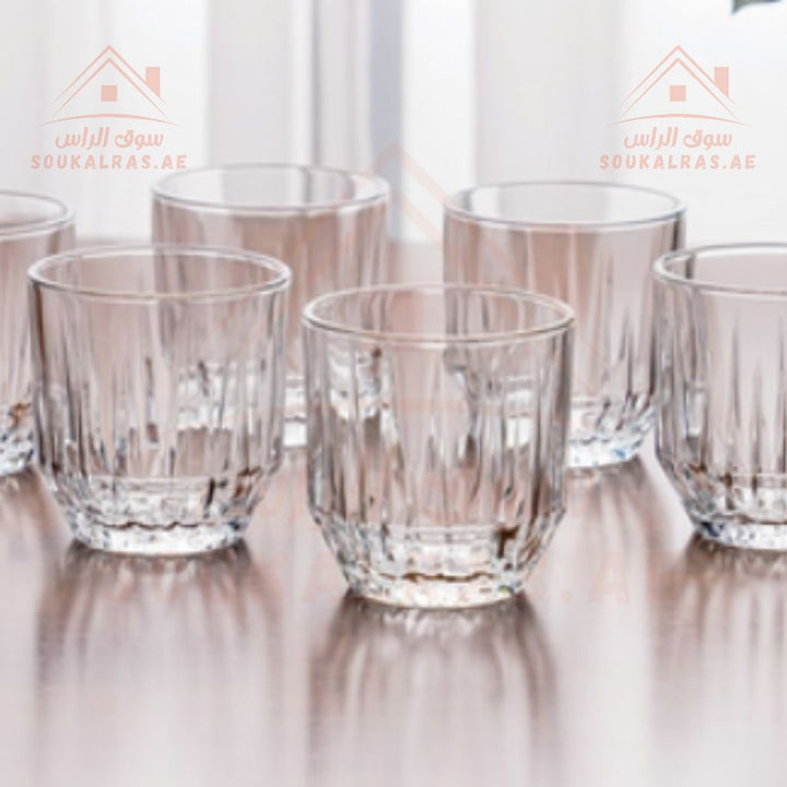 Paşabahçe ECHO 6 - Piece Versatile Use Glass Tumbler Set 300 ml |Lightweight & Sturdy – Comfortable grip - Premium Drinkware for Home. - Souk Al Ras