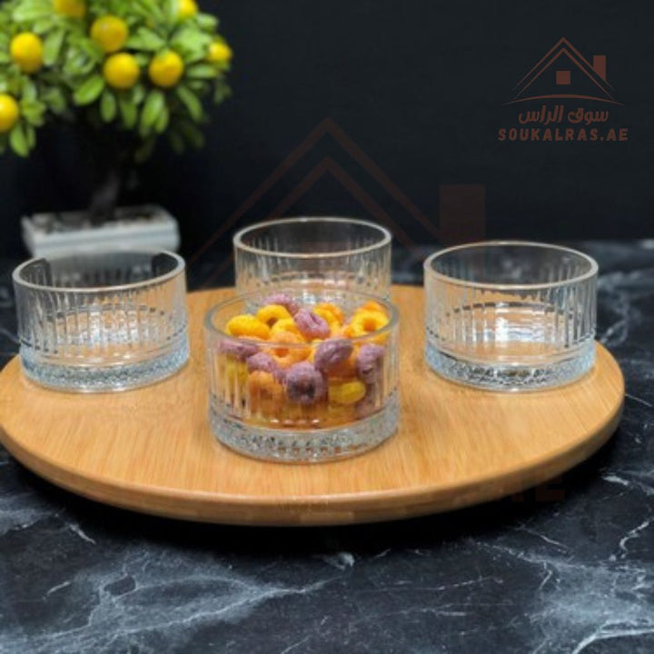 Pasabahce Elysia Glass Bowls Set of 4 pcs Premium Quality Glass | Elegant Design | Durable & Stylish - Souk Al Ras