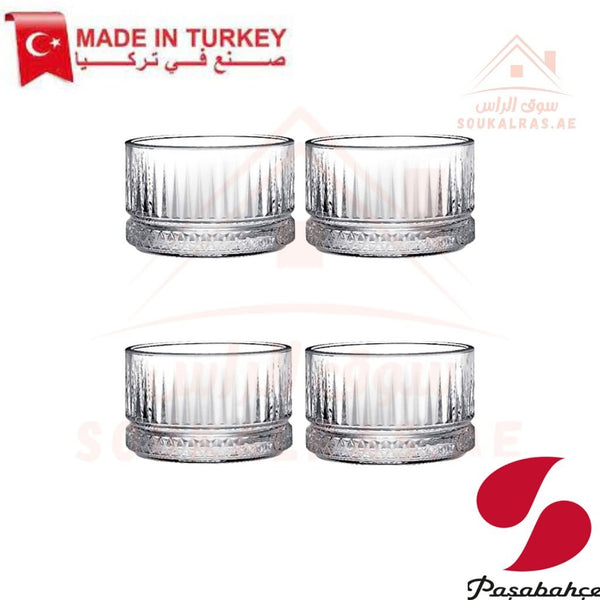 Pasabahce Elysia Glass Bowls Set of 4 pcs Premium Quality Glass | Elegant Design | Durable & Stylish - Souk Al Ras