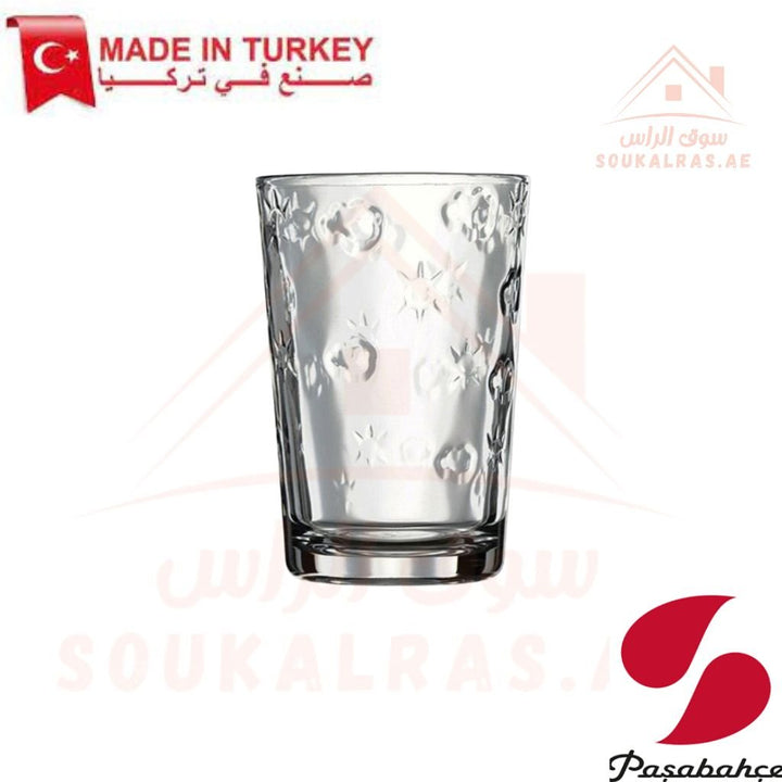 Paşabahçe Gunes 6 - Piece Versatile Use Glass Tumbler Set |Lightweight & Sturdy – Comfortable grip - Premium Drinkware for Home. - Souk Al Ras