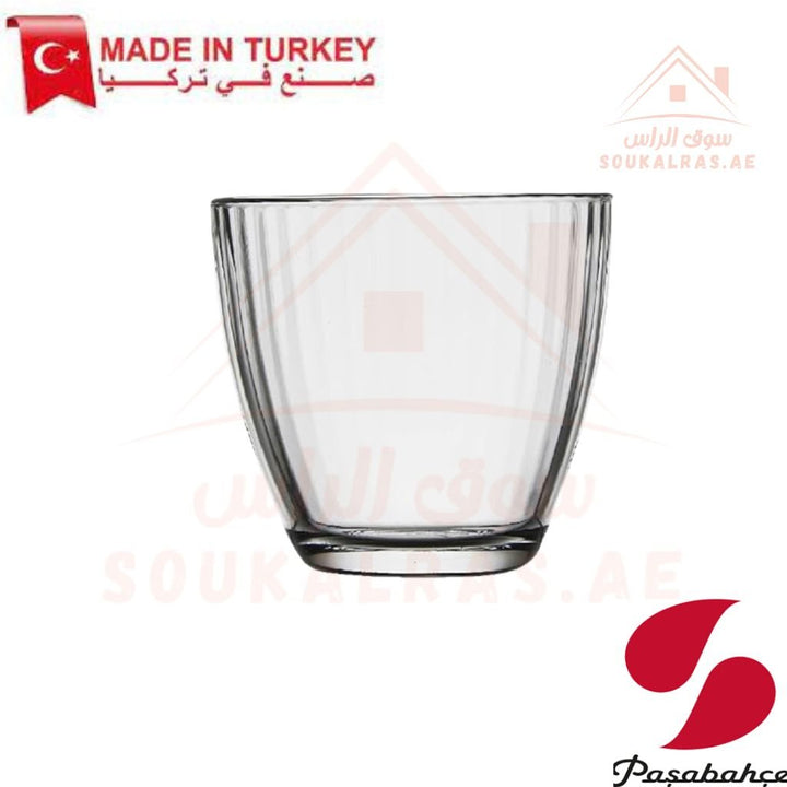 Paşabahçe LINEA 3 - Piece Versatile Use Glass Tumbler Set |Lightweight & Sturdy – Comfortable grip - Premium Drinkware for Home. - Souk Al Ras