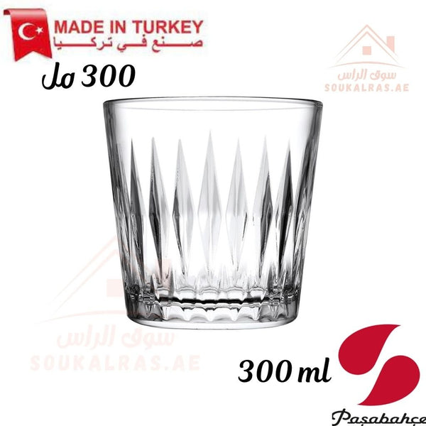 Paşabahçe LUZIA SH 6 - Piece Versatile Use Glass Tumbler Set | Lightweight & Sturdy – Comfortable grip - Premium Drinkware for Home. - Souk Al Ras