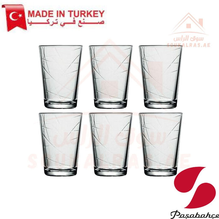 Paşabahçe MIZU 6 - Piece Versatile Use Glass Tumbler Set | Lightweight & Sturdy – Comfortable grip - Premium Drinkware for Home. - Souk Al Ras